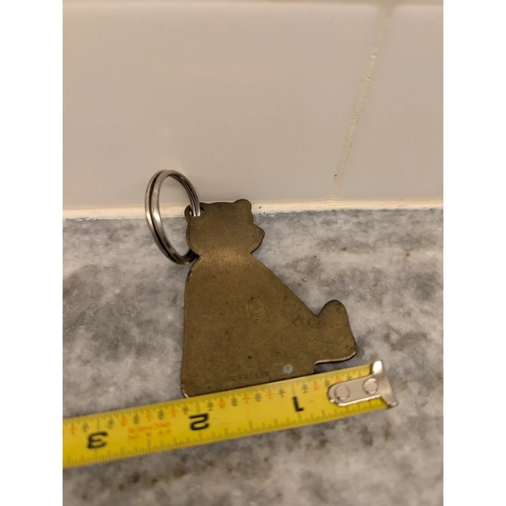 Gordon Fraser Vintage Brass Bear Keychain